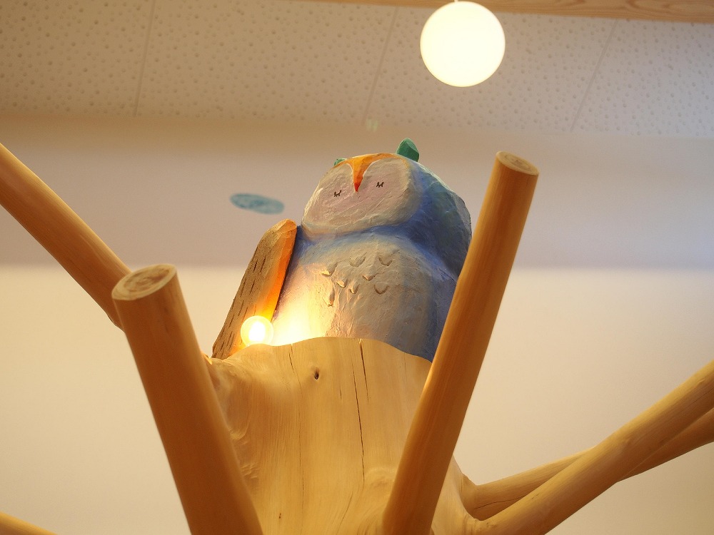 子どもたちを見守ってくれているフクロウ